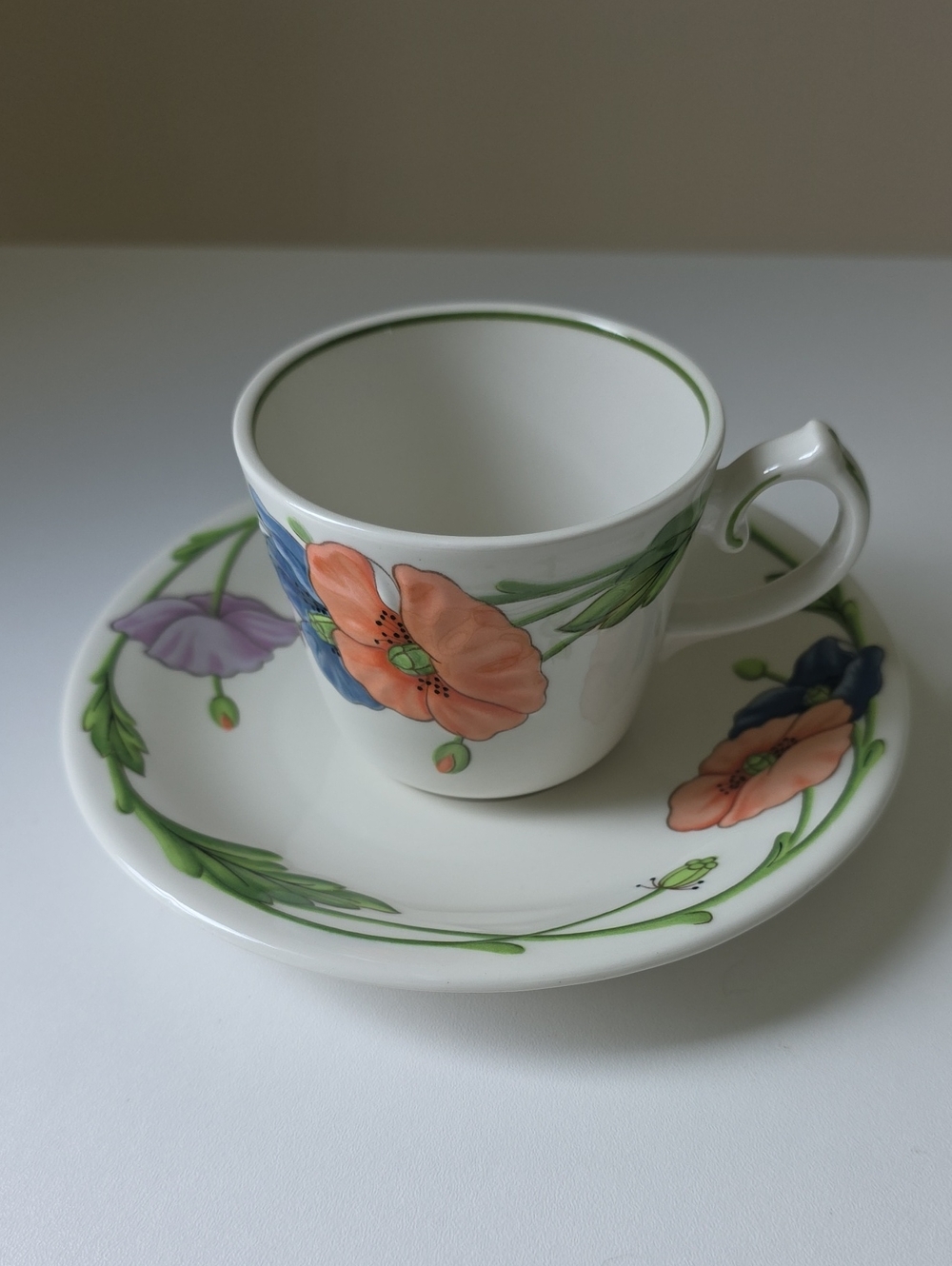 Villeroy & Boch Amapola Flat Cup and Saucer Set